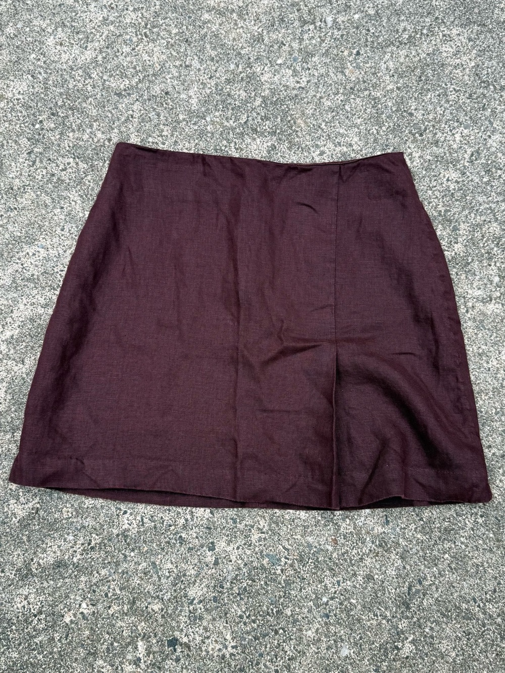 Madewell Linen Mini Skirt Size 4 Brown Fully Lined Summer Capsule Wardrobe